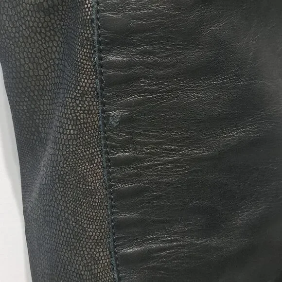 Sesto Meucci Leather Riding Slouchy Knee High Phyton Print Gothic Boots Size 7 - Picture 9 of 15